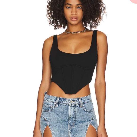 New NBD Revolve black corset crop top XS - Picture 1 of 9